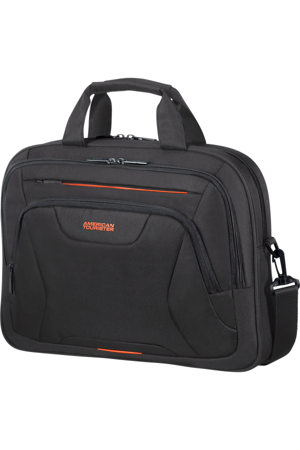 Pasta para Portátil 15.6" Preto/Laranja - AT Work | American Tourister