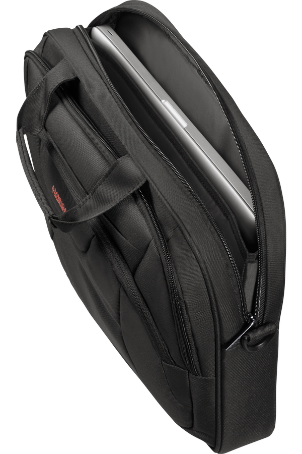 Pasta para Portátil 15.6" Preto/Laranja - AT Work | American Tourister