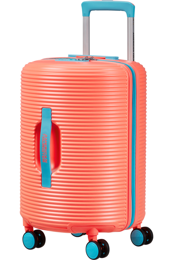 Mala de Cabine 52cm 4 Rodas Coral/Azul - Rollio | American Tourister®