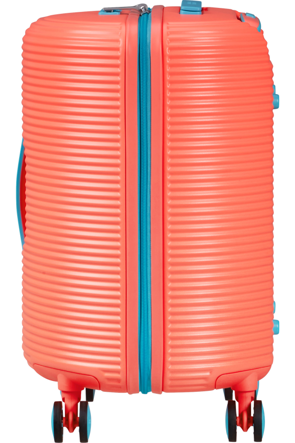Mala de Cabine 52cm 4 Rodas Coral/Azul - Rollio | American Tourister®