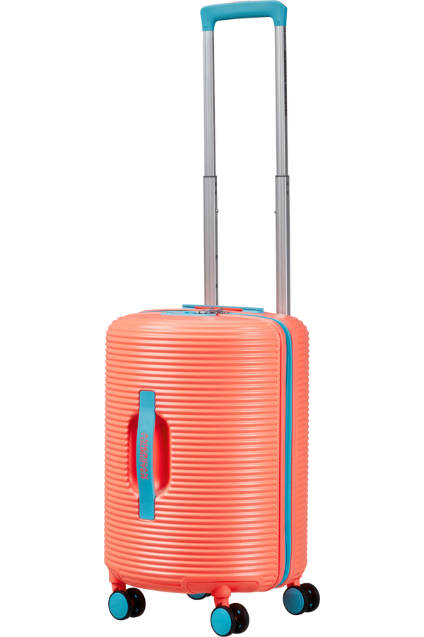 Mala de Cabine 52cm 4 Rodas Coral/Azul - Rollio | American Tourister®