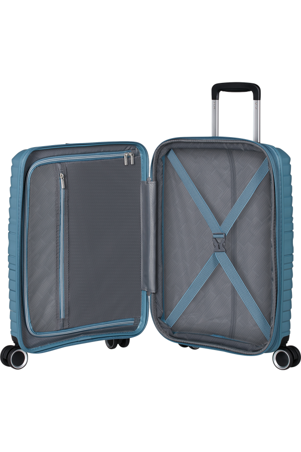 Mala de Cabine 55cm Expansível 4 Rodas Azul Tempestade - Flytwist | American Tourister