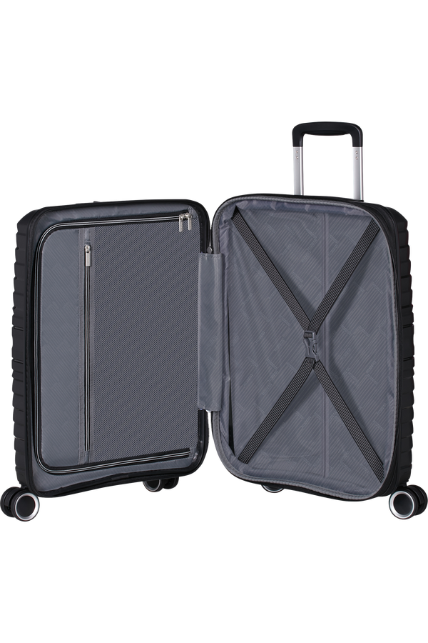 Mala de Cabine 55cm Expansível 4 Rodas Preto - Flytwist | American Tourister