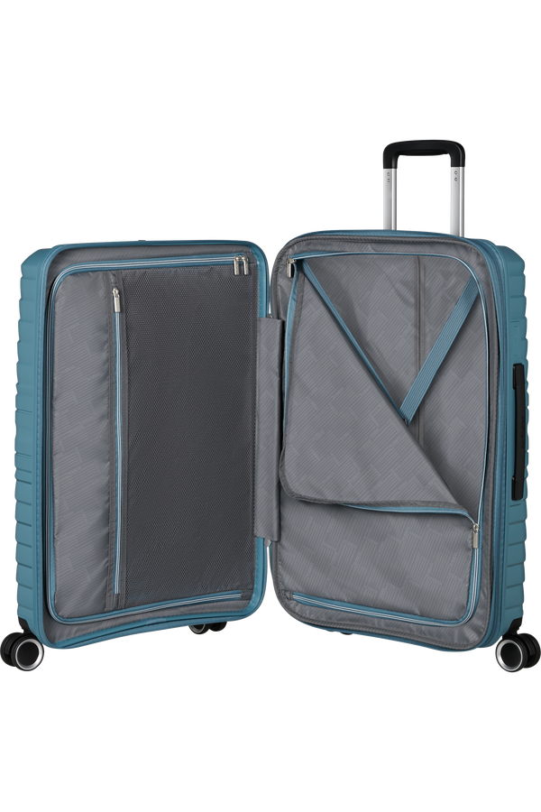 Mala de Viagem Média 67cm Expansível 4 Rodas Azul Tempestade - Flytwist | American Tourister