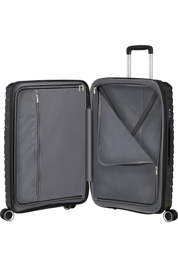Mala de Viagem Grande 78cm Expansível 4 Rodas Preto - Flytwist | American Tourister