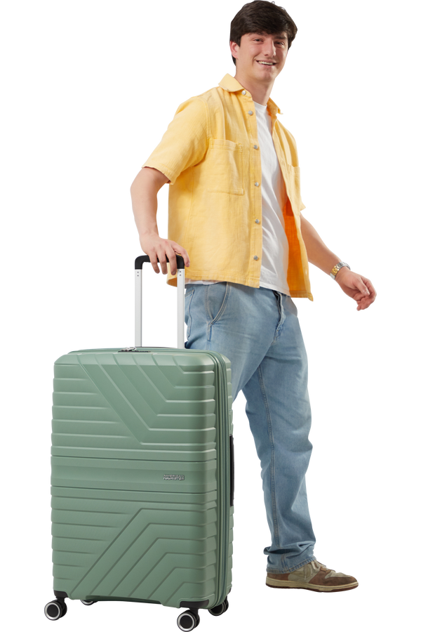 Mala de Viagem Grande 78cm Expansível 4 Rodas Verde Botânico - Flytwist | American Tourister
