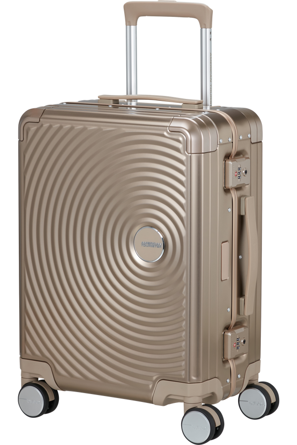 Mala de Cabine 55cm 4 Rodas em Alumínio Bronze - Soundbox Alu | American Tourister®