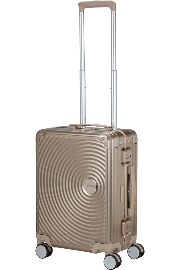 Mala de Cabine 55cm 4 Rodas em Alumínio Bronze - Soundbox Alu | American Tourister®