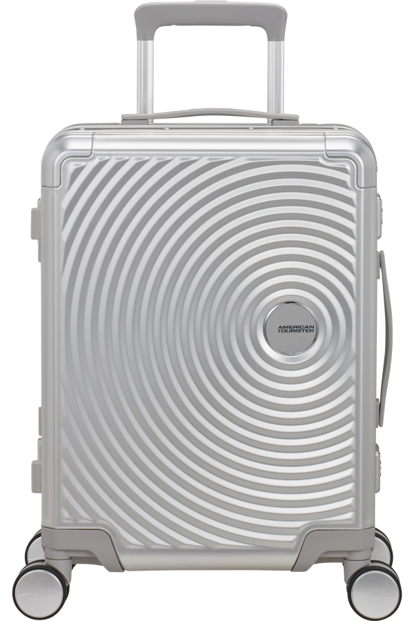 Mala de Cabine 55cm 4 Rodas em Alumínio Prata - Soundbox Alu | American Tourister®