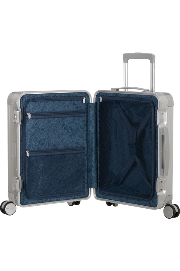 Mala de Cabine 55cm 4 Rodas em Alumínio Prata - Soundbox Alu | American Tourister®