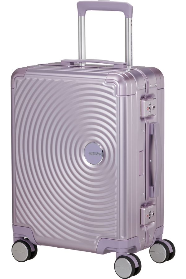 Mala de Cabine 55cm 4 Rodas em Alumínio Lilás - Soundbox Alu | American Tourister®