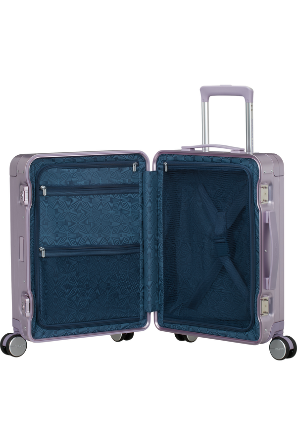Mala de Cabine 55cm 4 Rodas em Alumínio Lilás - Soundbox Alu | American Tourister®