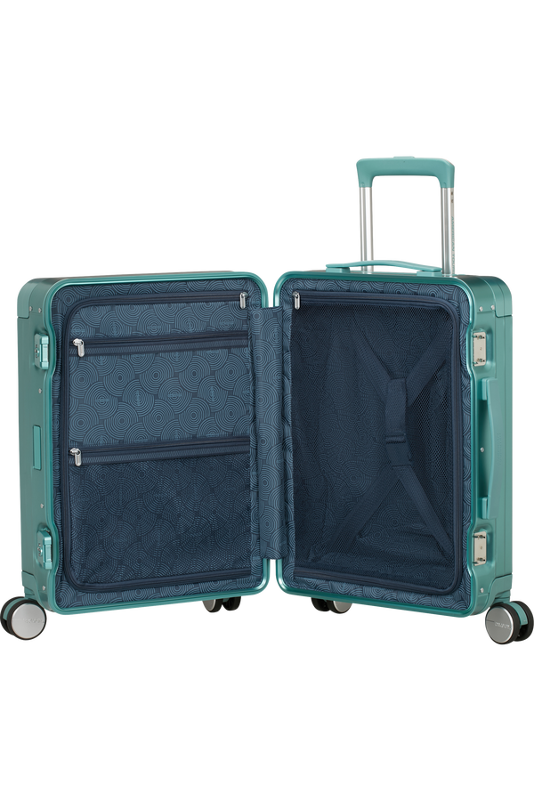 Mala de Cabine 55cm 4 Rodas em Alumínio Turquesa - Soundbox Alu | American Tourister®