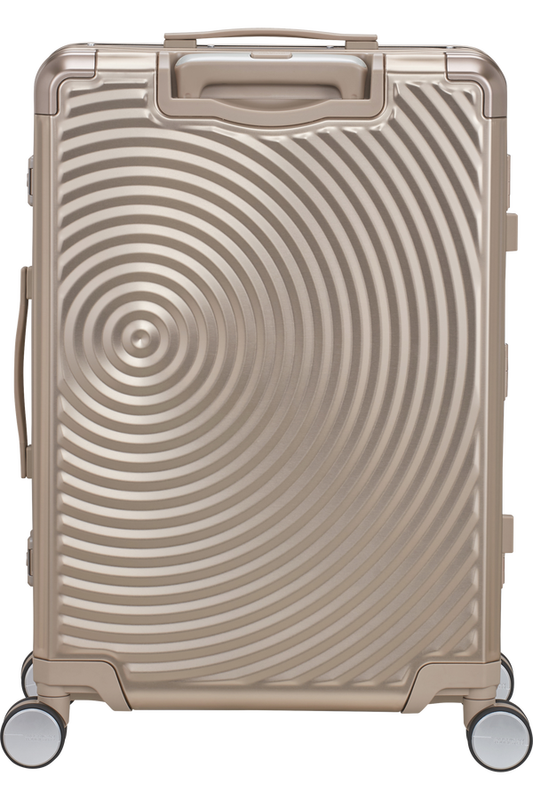 Mala de Viagem Média 68cm 4 Rodas em Alumínio Bronze - Soundbox Alu | American Tourister®
