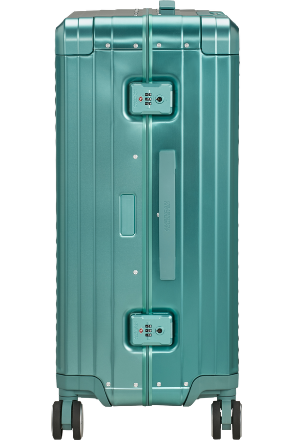 Mala de Viagem Média 68cm 4 Rodas em Alumínio Turquesa - Soundbox Alu | American Tourister®