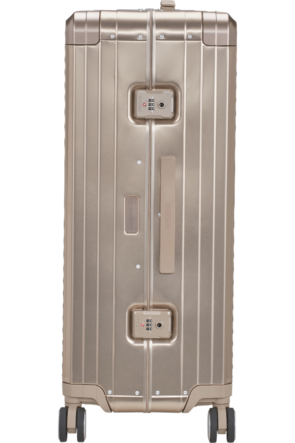 Mala de Viagem Grande 77cm 4 Rodas em Alumínio Bronze - Soundbox Alu | American Tourister®