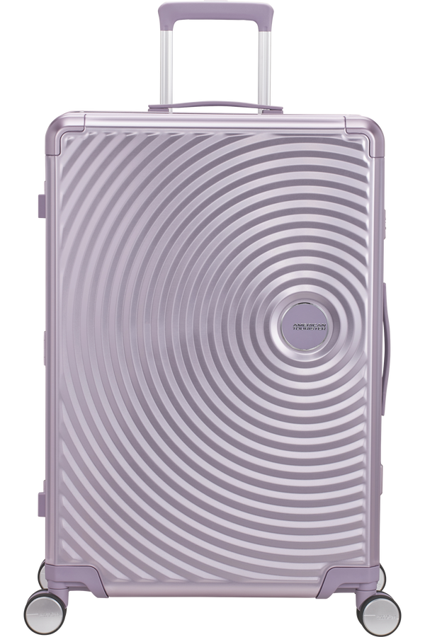 Mala de Viagem Grande 77cm 4 Rodas em Alumínio Lilás - Soundbox Alu | American Tourister®