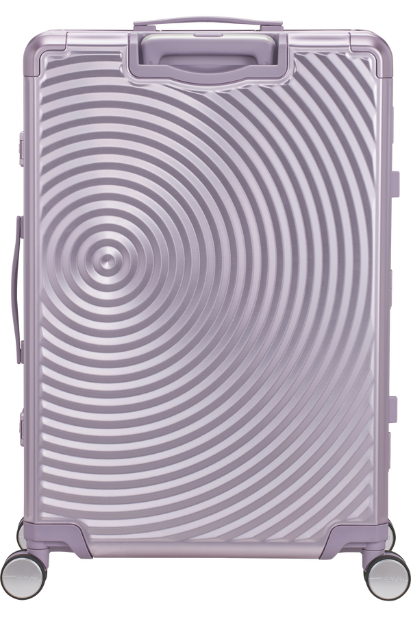 Mala de Viagem Grande 77cm 4 Rodas em Alumínio Lilás - Soundbox Alu | American Tourister®