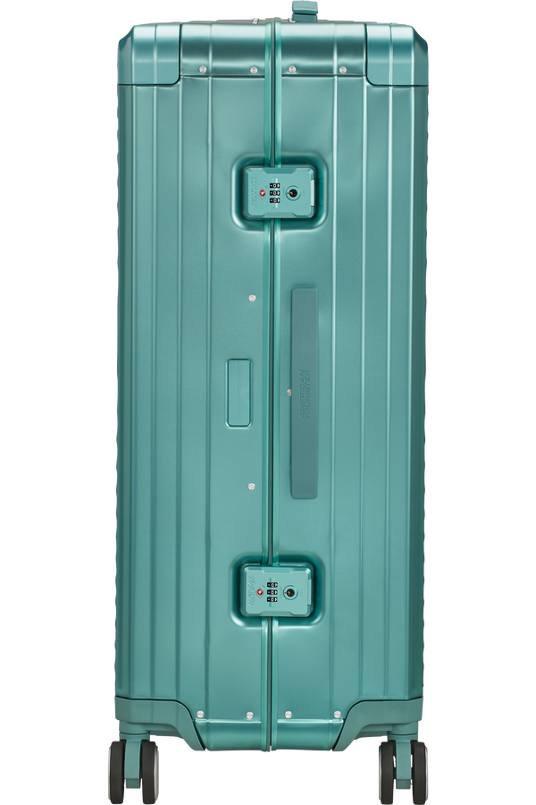 Mala de Viagem Grande 77cm 4 Rodas em Alumínio Turquesa - Soundbox Alu | American Tourister®