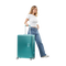Mala de Viagem Grande 77cm 4 Rodas em Alumínio Turquesa - Soundbox Alu | American Tourister®