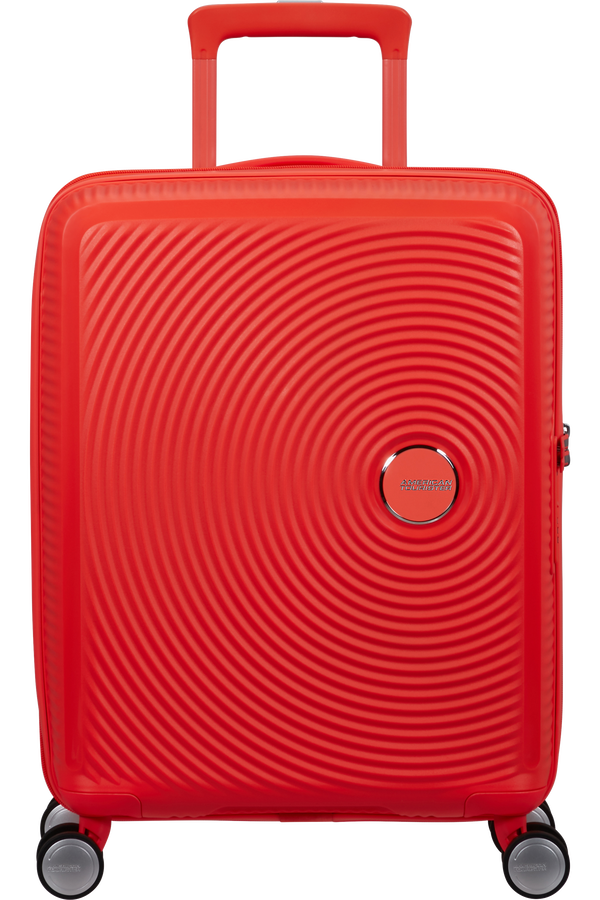 Mala de Cabine 55cm Expansível 4 Rodas Laranja Néon - Soundbox | American Tourister®