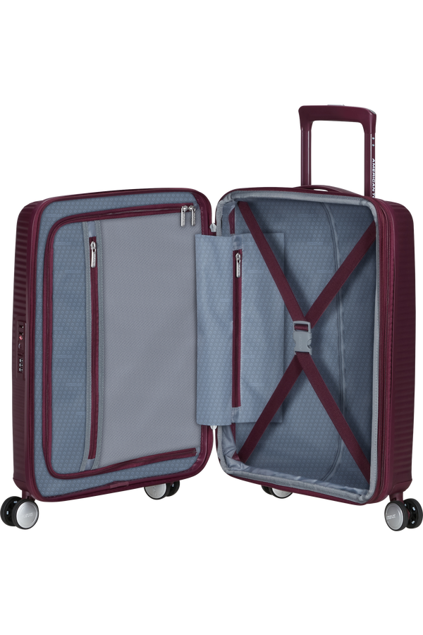 Mala de Cabine 55cm Expansível 4 Rodas Cereja Silvestre - Soundbox | American Tourister®