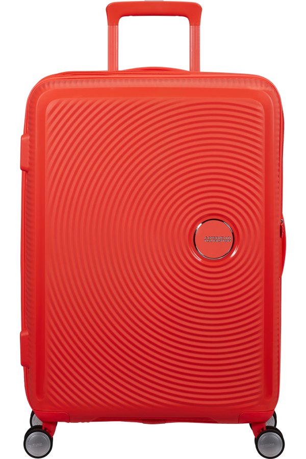 Mala de Viagem Média 67cm Expansível 4 Rodas Laranja Néon - Soundbox | American Tourister®