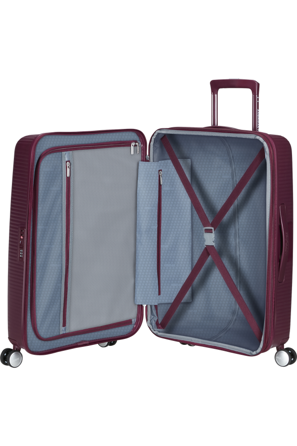 Mala de Viagem Média 67cm Expansível 4 Rodas Cereja Silvestre - Soundbox | American Tourister®