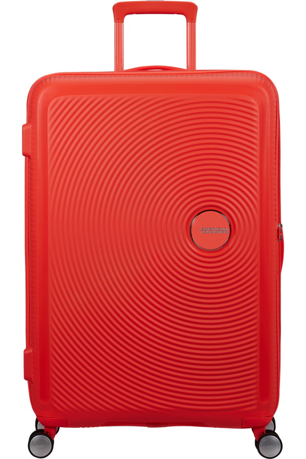 Mala de Viagem Grande 77cm Expansível 4 Rodas Laranja Néon - Soundbox | American Tourister®