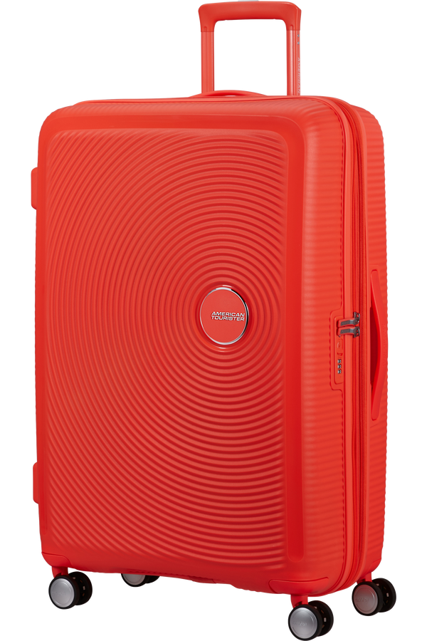 Mala de Viagem Grande 77cm Expansível 4 Rodas Laranja Néon - Soundbox | American Tourister®