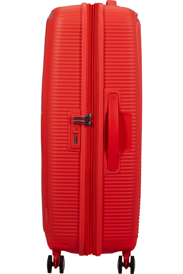 Mala de Viagem Grande 77cm Expansível 4 Rodas Laranja Néon - Soundbox | American Tourister®