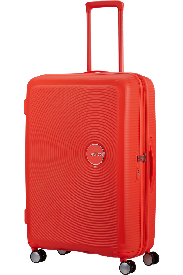 Mala de Viagem Grande 77cm Expansível 4 Rodas Laranja Néon - Soundbox | American Tourister®