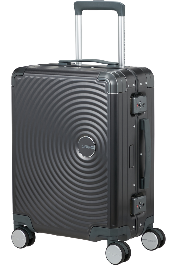 Mala de Cabine 55cm 4 Rodas em Alumínio Antracite - Soundbox Alu | American Tourister®