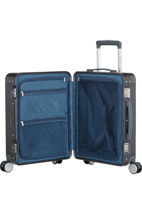 Mala de Cabine 55cm 4 Rodas em Alumínio Antracite - Soundbox Alu | American Tourister®