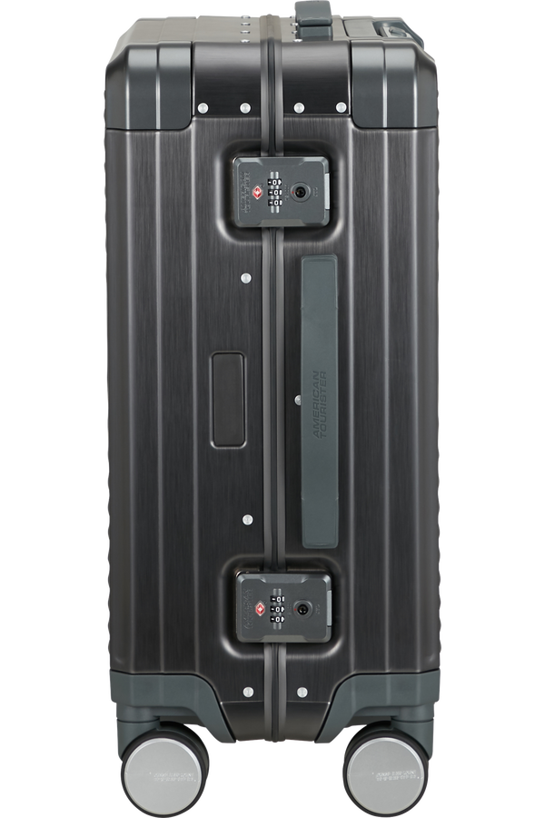 Mala de Cabine 55cm 4 Rodas em Alumínio Antracite - Soundbox Alu | American Tourister®