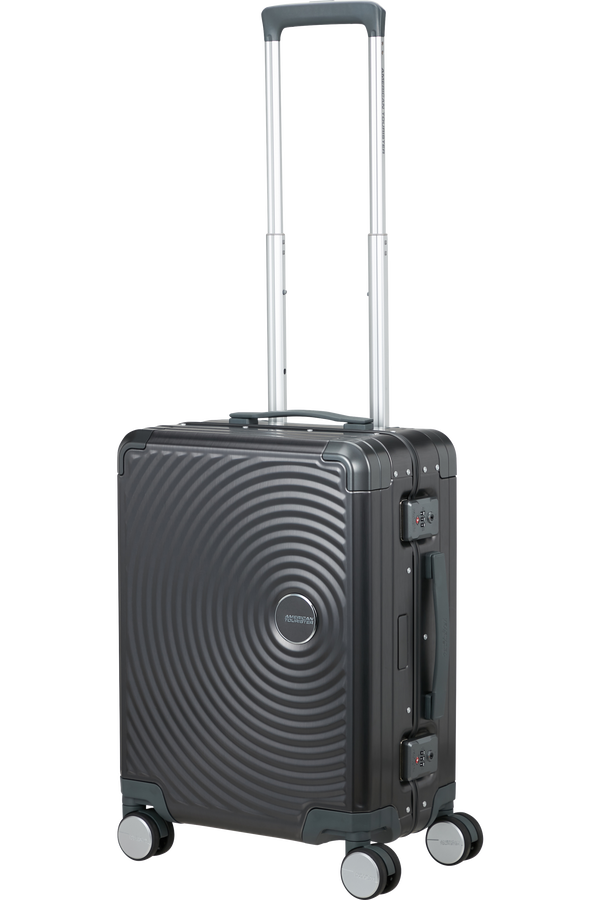 Mala de Cabine 55cm 4 Rodas em Alumínio Antracite - Soundbox Alu | American Tourister®