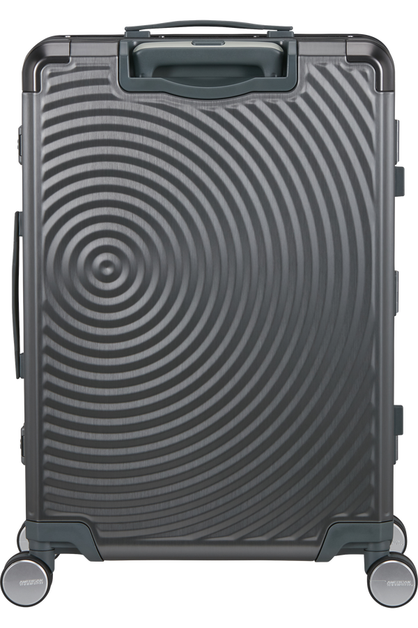 Mala de Viagem Média 68cm 4 Rodas em Alumínio Antracite - Soundbox Alu | American Tourister®