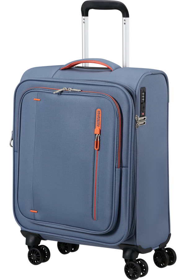 Mala de Cabine 55cm Expansível 4 Rodas Azul-Pedra - CloudRider | American Tourister®