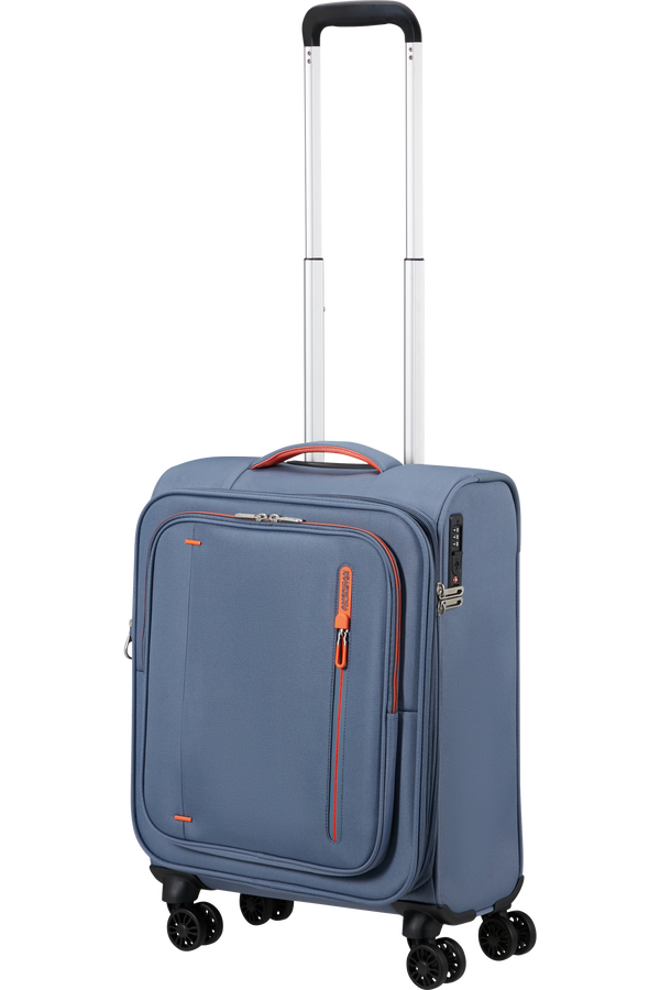 Mala de Cabine 55cm Expansível 4 Rodas Azul-Pedra - CloudRider | American Tourister®