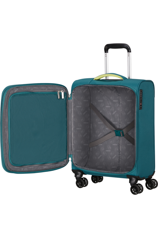 Mala de Cabine 55cm Expansível 4 Rodas Verde-Petróleo - CloudRider | American Tourister®
