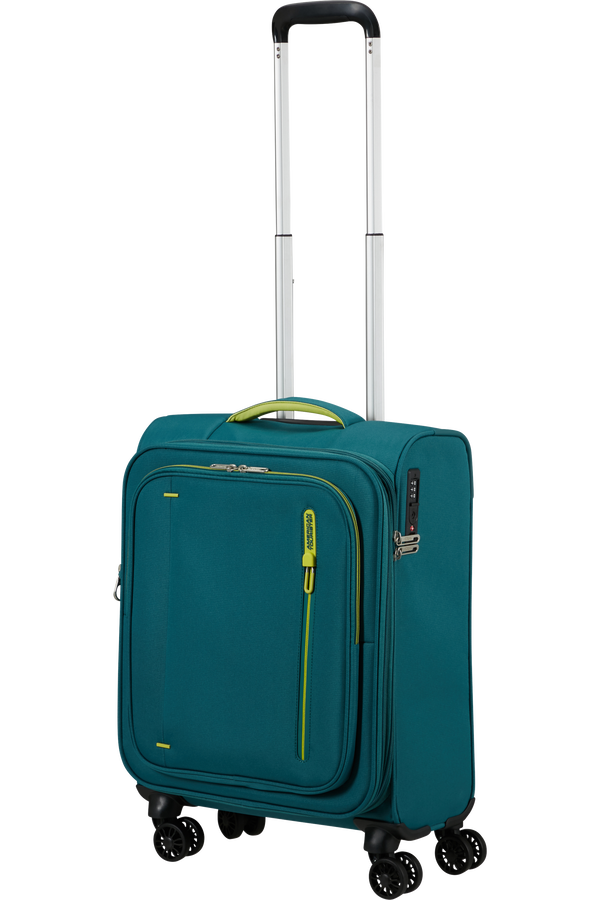 Mala de Cabine 55cm Expansível 4 Rodas Verde-Petróleo - CloudRider | American Tourister®