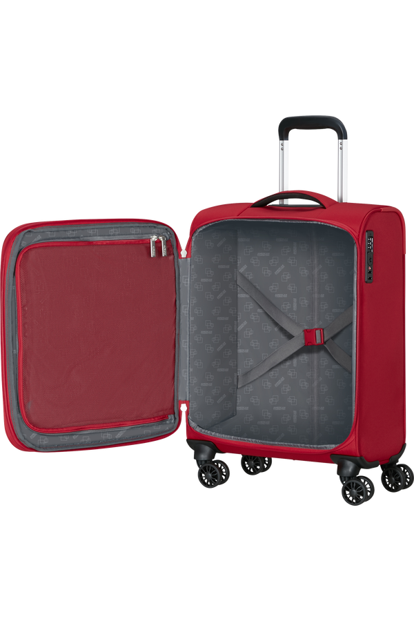 Mala de Cabine 55cm Expansível 4 Rodas Vermelho Astral - CloudRider | American Tourister®