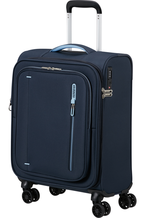 Mala de Cabine 55cm Expansível 4 Rodas Azul-Marinho - CloudRider | American Tourister®