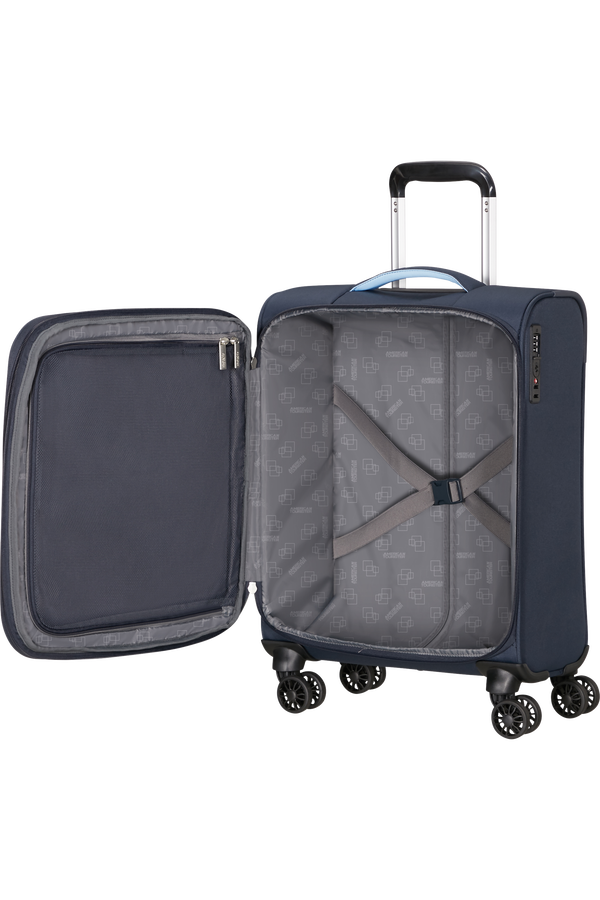 Mala de Cabine 55cm Expansível 4 Rodas Azul-Marinho - CloudRider | American Tourister®
