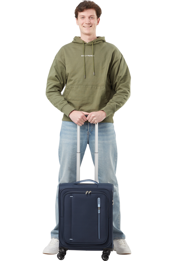 Mala de Cabine 55cm Expansível 4 Rodas Azul-Marinho - CloudRider | American Tourister®