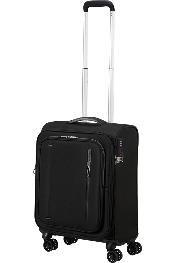 Mala de Cabine 55cm Expansível 4 Rodas Preta - CloudRider | American Tourister®