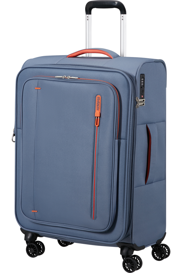 Mala de Viagem Média 67cm Expansível 4 Rodas Azul-Pedra - CloudRider | American Tourister®
