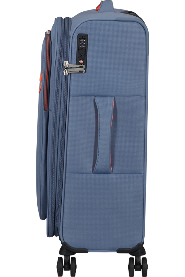 Mala de Viagem Média 67cm Expansível 4 Rodas Azul-Pedra - CloudRider | American Tourister®