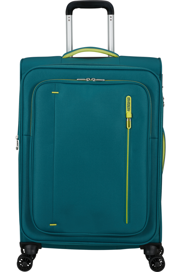 Mala de Viagem Média 67cm Expansível 4 Rodas Verde-Petróleo - CloudRider | American Tourister®