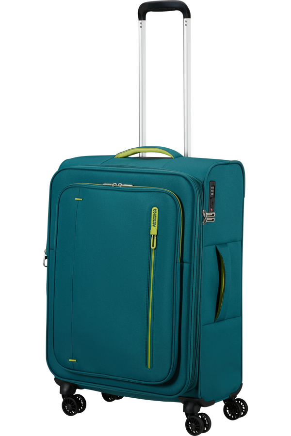Mala de Viagem Média 67cm Expansível 4 Rodas Verde-Petróleo - CloudRider | American Tourister®